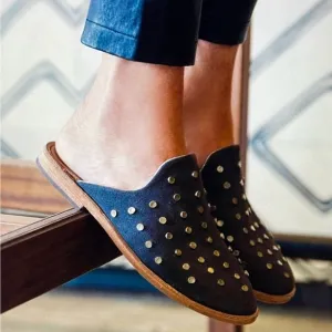 BEEK Siskin Studded Charcoal Slip-On Mules size 7 $320 - read below