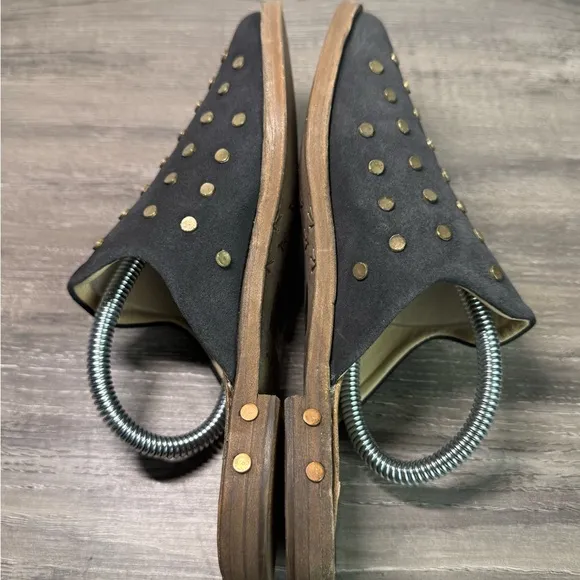 BEEK Siskin Studded Charcoal Slip-On Mules size 7 $320 - read below