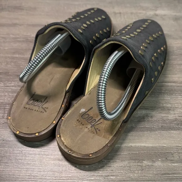 BEEK Siskin Studded Charcoal Slip-On Mules size 7 $320 - read below