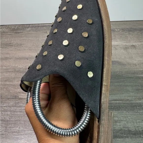 BEEK Siskin Studded Charcoal Slip-On Mules size 7 $320 - read below