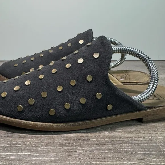 BEEK Siskin Studded Charcoal Slip-On Mules size 7 $320 - read below