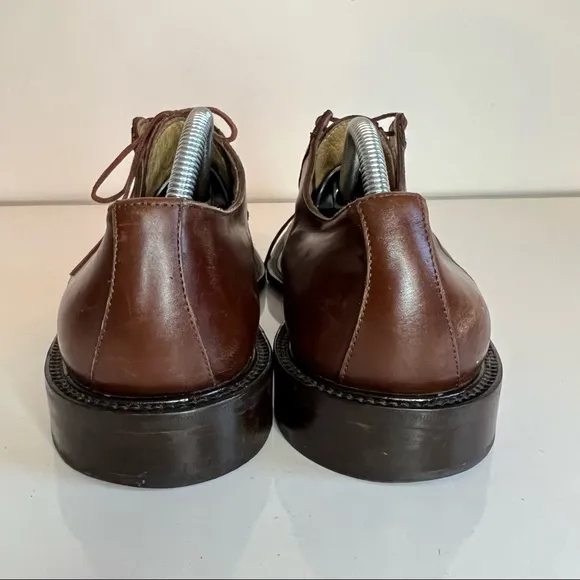 Belvedere Florence Mens Oxford Dress Shoes Brown Leather Cap Toe Lace Up 10M