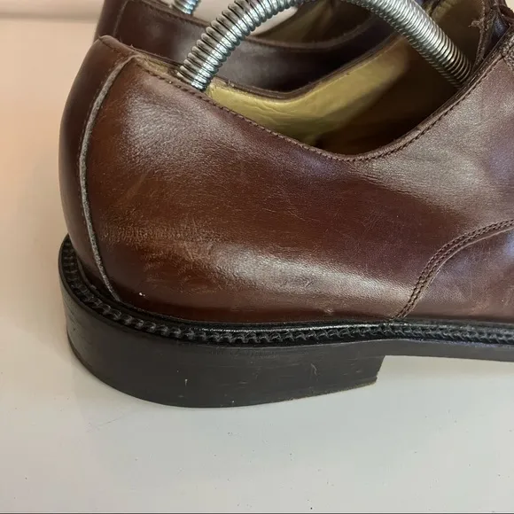 Belvedere Florence Mens Oxford Dress Shoes Brown Leather Cap Toe Lace Up 10M