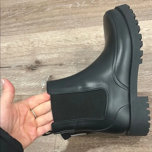 Bernardo Black Ankle Rain Boots for Women