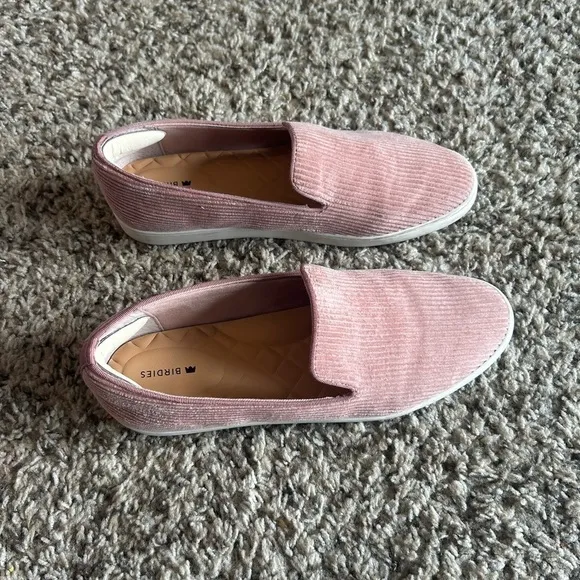 Birdies The Swift Corduroy Slip On Sneakers Women’s Size 9.5 Carnation P…