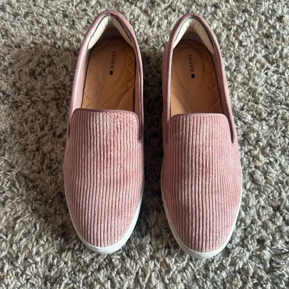 Birdies The Swift Corduroy Slip On Sneakers Women’s Size 9.5 Carnation P…