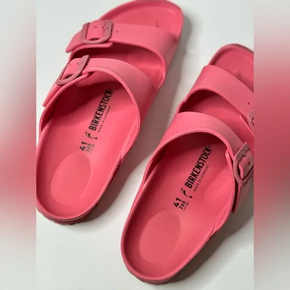 Birkenstock Arizona Eva Narrow Shoes Size 41 Coral-Pink