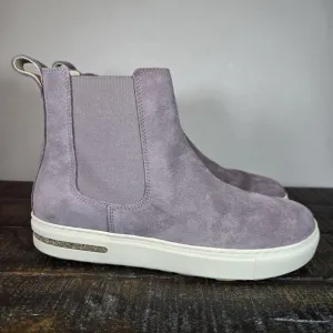 Birkenstock Bend Chelsea Womens Size 5 EU 36 Narrow Suede Boots Purple White