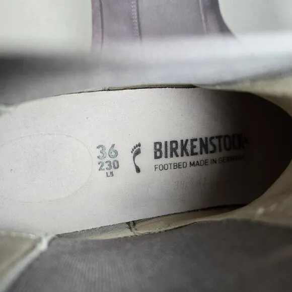 Birkenstock Bend Chelsea Womens Size 5 EU 36 Narrow Suede Boots Purple White