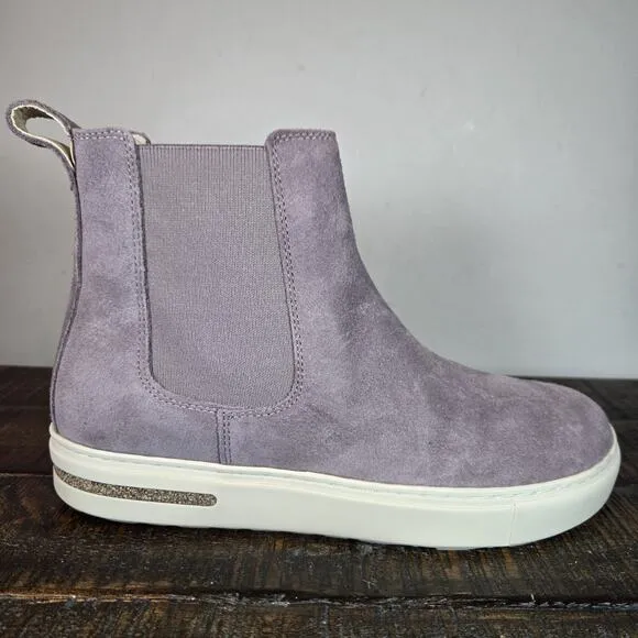 Birkenstock Bend Chelsea Womens Size 5 EU 36 Narrow Suede Boots Purple White