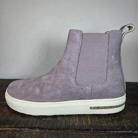 Birkenstock Bend Chelsea Womens Size 5 EU 36 Narrow Suede Boots Purple White
