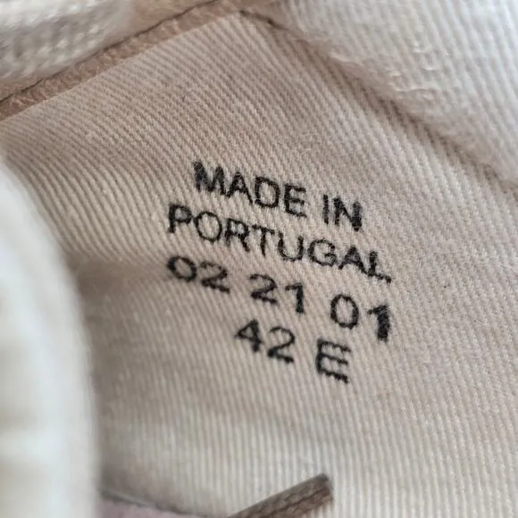 Birkenstock Bend Shoes Men's 9 42 Beige Canvas Suede Lace Up Low Casual Sneakers