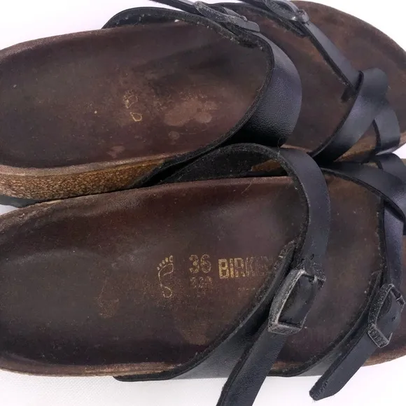 Birkenstock Black Slip On Sandal Shoes Size 5