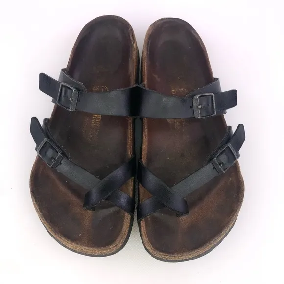 Birkenstock Black Slip On Sandal Shoes Size 5