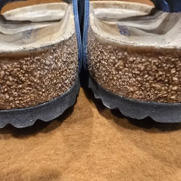 Birkenstock Dark Blue Arizona Midnight Natural Leather sandals shoes 39 8.5