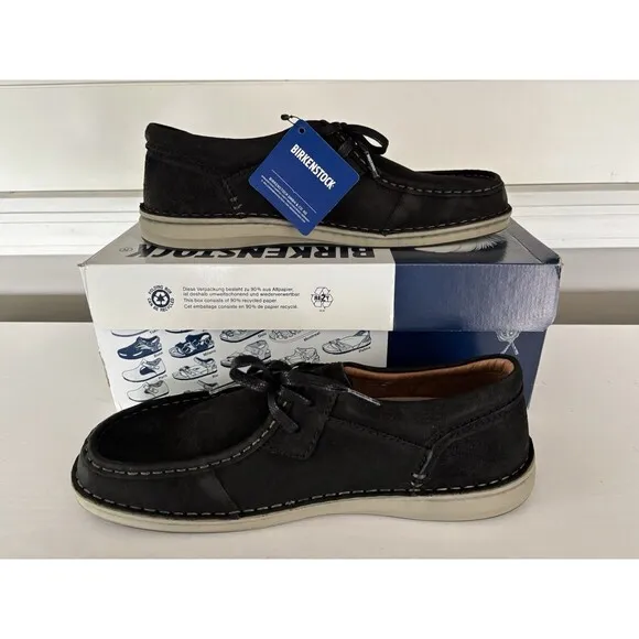 Birkenstock Pasadena III Suede Leather Black Moc-Toe Shoe Men’s 12 /EU 45