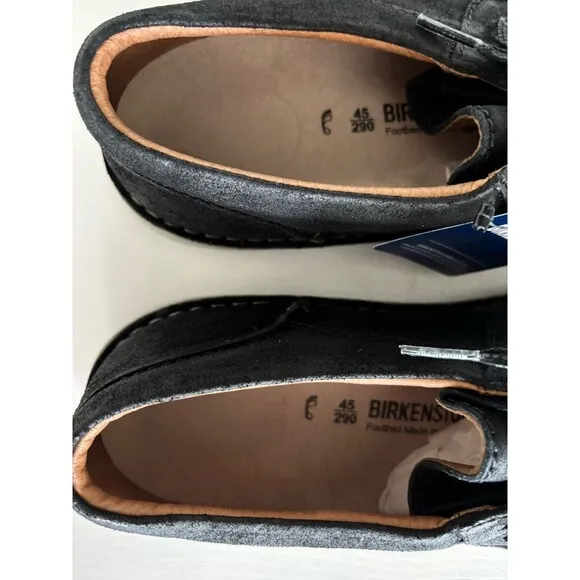 Birkenstock Pasadena III Suede Leather Black Moc-Toe Shoe Men’s 12 /EU 45