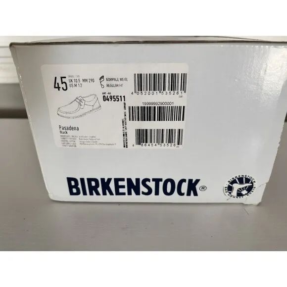 Birkenstock Pasadena III Suede Leather Black Moc-Toe Shoe Men’s 12 /EU 45