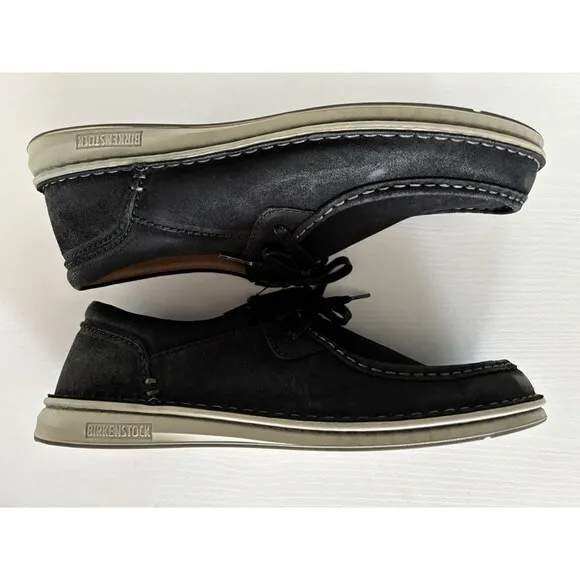 Birkenstock Pasadena III Suede Leather Black Moc-Toe Shoe Men’s 12 /EU 45