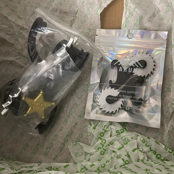 Black Croc-Embossed Cowboy Boots CROCS, Size Men’s 6 or Women’s 8