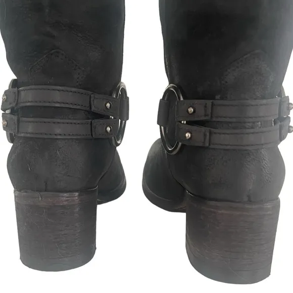 Black Johnston &amp; Murphy Women’s Moto Boots