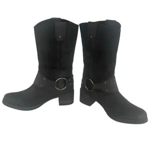 Black Johnston &amp; Murphy Women’s Moto Boots