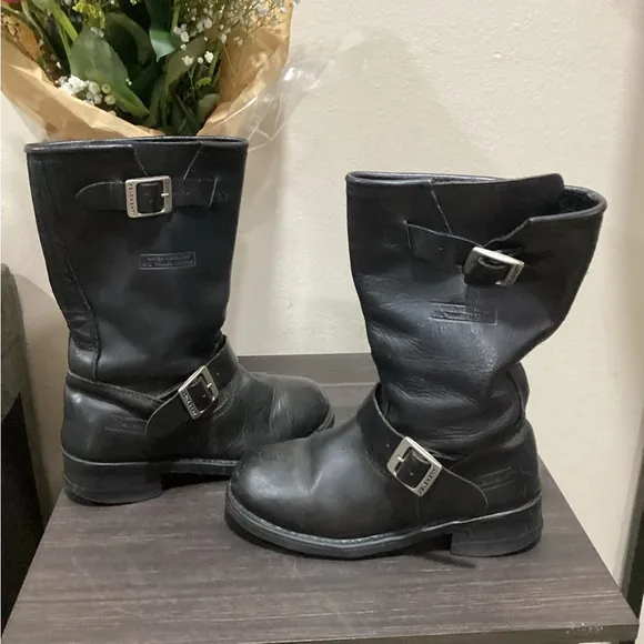 Black x element men leather boots