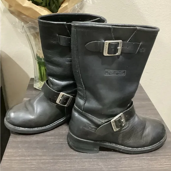 Black x element men leather boots