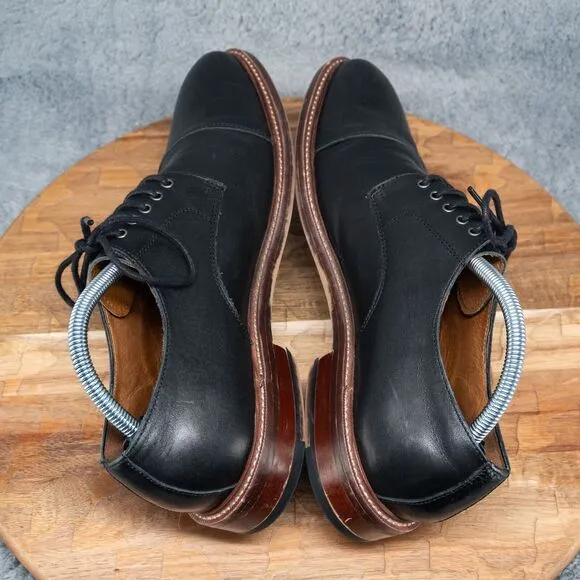 BLAKE MCKAY T9 BLACK LEATHER CAP TOE OXFORD SHOES MEN'S SIZE 8.5 LACE UP ...