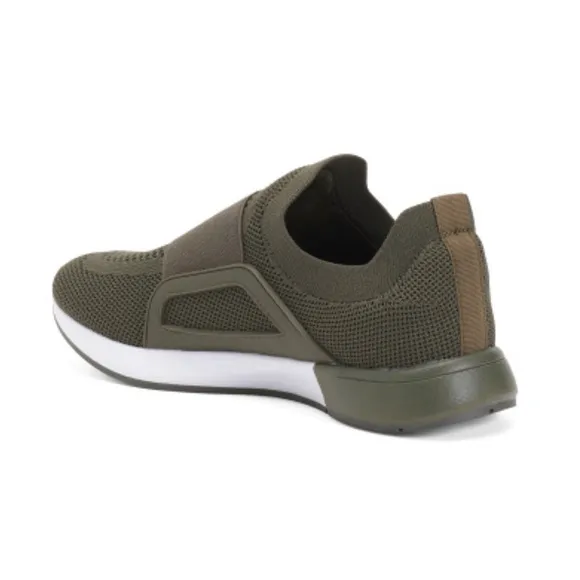 Blondo Men’s Olive &amp; White Ezra Waterproof Knit Slip-On Shoes Size 11 Sneaker