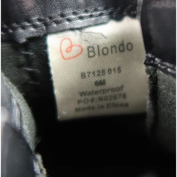 Blondo Shoes Womens 6 Bootie Block Heel Classic Leather Fashion Waterproof Black