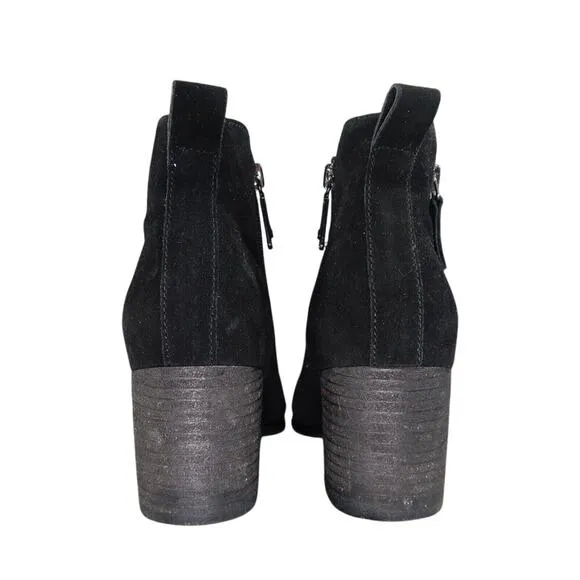 Blondo Shoes Womens 6 Bootie Block Heel Classic Leather Fashion Waterproof Black