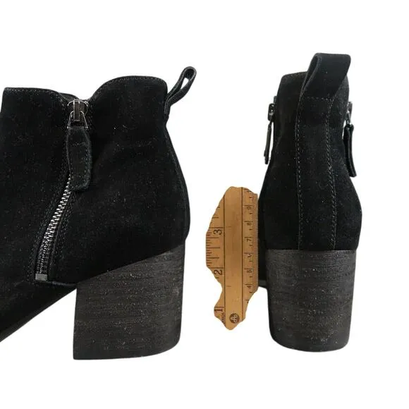 Blondo Shoes Womens 6 Bootie Block Heel Classic Leather Fashion Waterproof Black