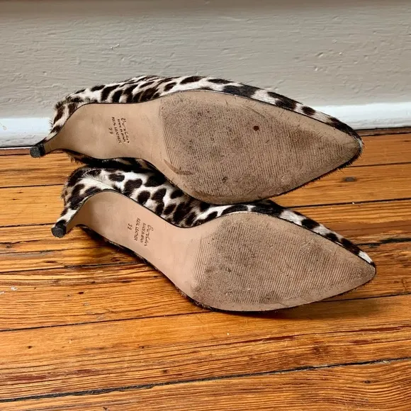 Boden Alexis snow leopard print heeled boots