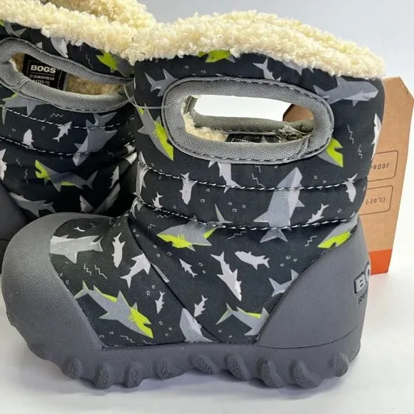 BOGS - B-Moc Sharks Kid's Snow Boots Infants Size 4 Winter Snow Outdoors