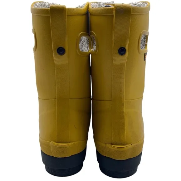 BOGS Womens Shoes Amanda II Lace Up Rain Boots Sz 6 Yellow Rubber Waterproof