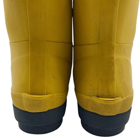 BOGS Womens Shoes Amanda II Lace Up Rain Boots Sz 6 Yellow Rubber Waterproof