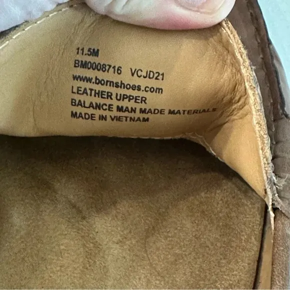Born Brompton Men’s Brown Leather Slip-On Loafer Shoes Size 11.5 M GUC