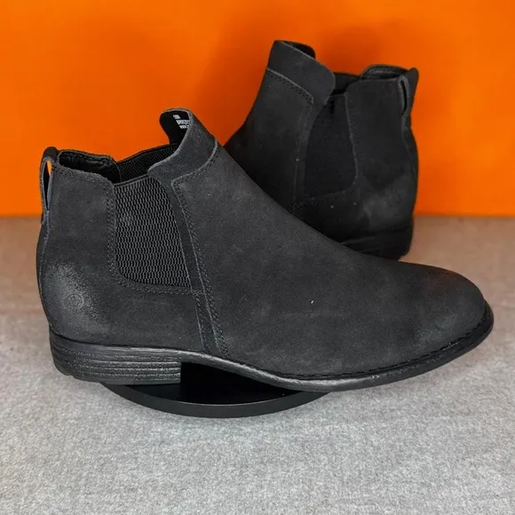 BORN LANEY Black Distressed Chelsea Boot Slip On Size 10 M