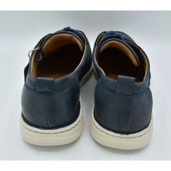 Born Mens Size 12 Todd Navy Blue Nubuck Plain Toe Derby Casual Shoes
