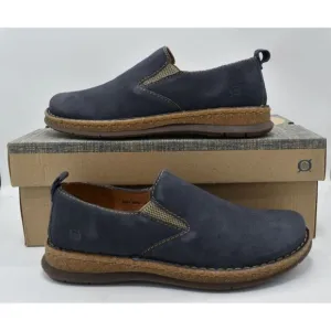 Born Mens Size 8 Bryson Dark Blue Distressed Leather Slip On Casual Shoes