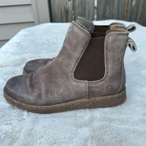 Born Samira Men's Chelsea Boots Brown Leather Size 8.5 Slip On