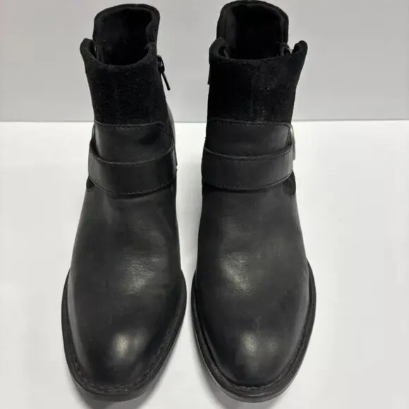 Born Women’s Korita, Black Leather Winter Boots, Size 8 M