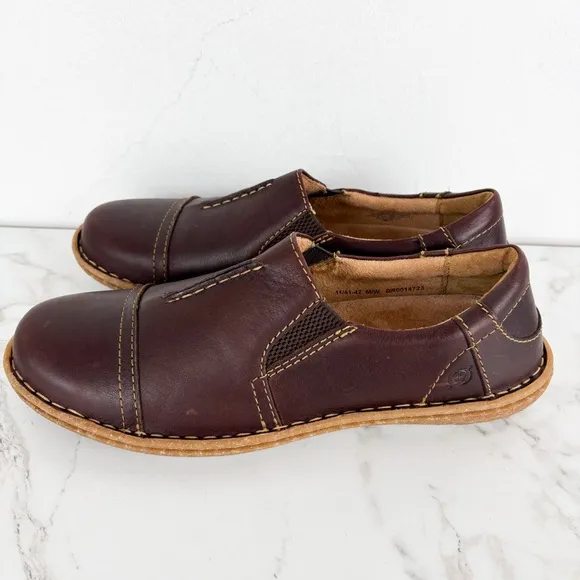 Born Women’s Nampa Brown Nubuck Slip-On Shoes Sz 11