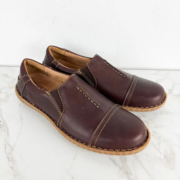 Born Women’s Nampa Brown Nubuck Slip-On Shoes Sz 11