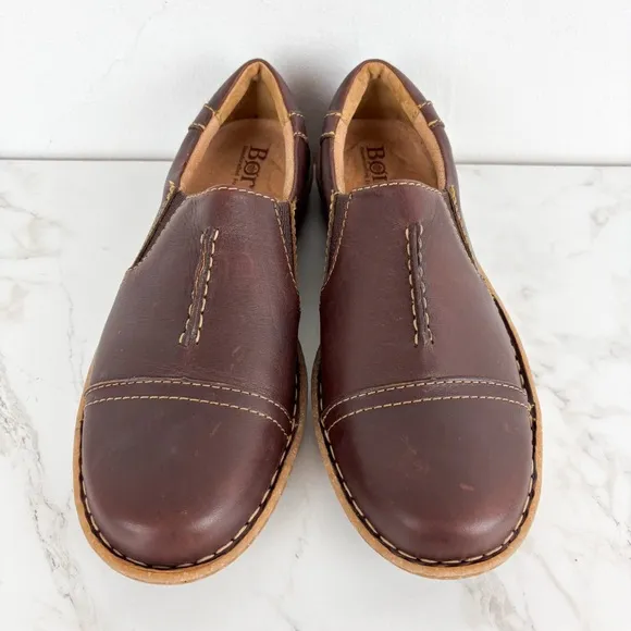 Born Women’s Nampa Brown Nubuck Slip-On Shoes Sz 11
