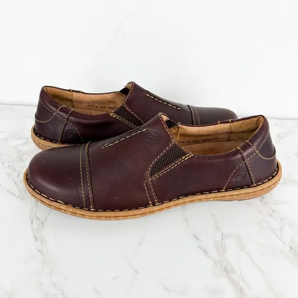 Born Women’s Nampa Brown Nubuck Slip-On Shoes Sz 11