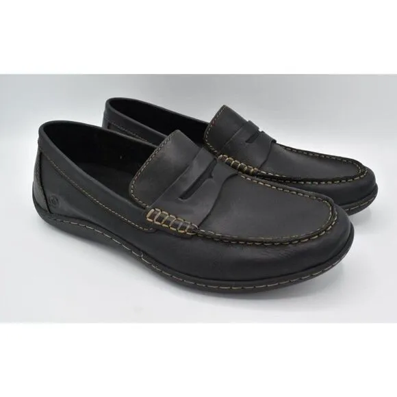Born Mens Size 9 Simon II Black Penny Loafer Driver Slip on Shoes