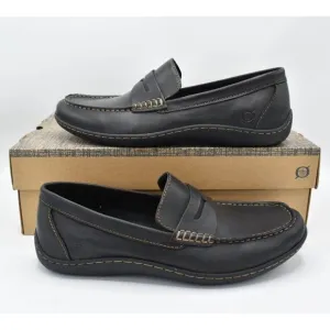 Born Mens Size 9 Simon II Black Penny Loafer Driver Slip on Shoes