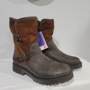 Bos. &amp; Co. ANOVA DK BROWN/REDWOOD Round Toe Boots
